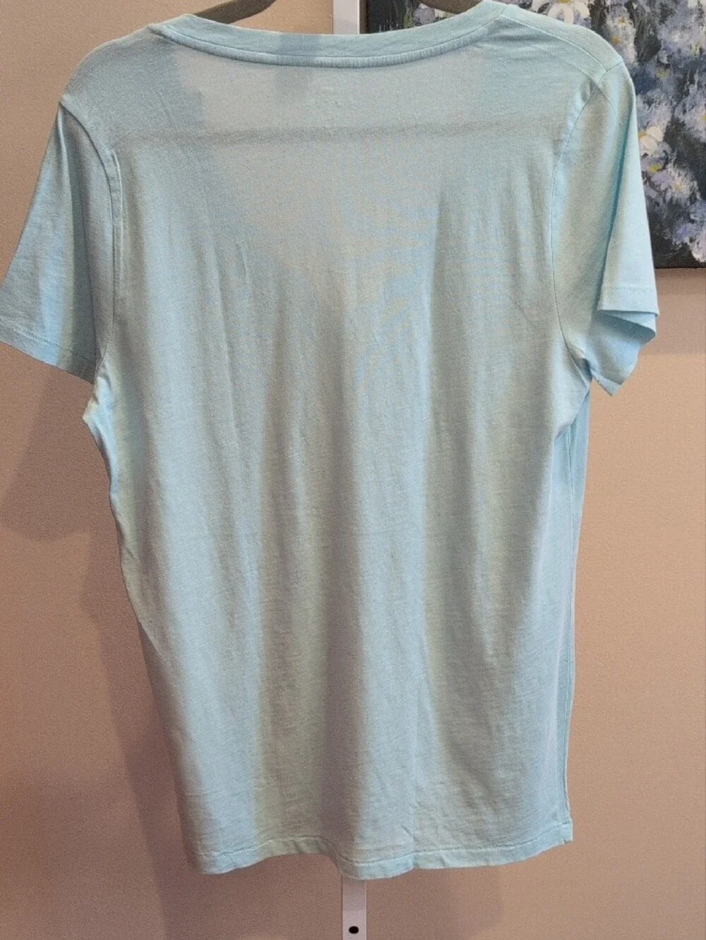 J. Crew Light Blue Slim Cotton V-Neck Tee